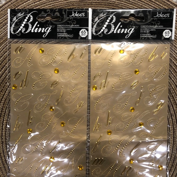 Jolee’s Bling Large Gold Foil Alphas Stickers - Picture 1 of 5